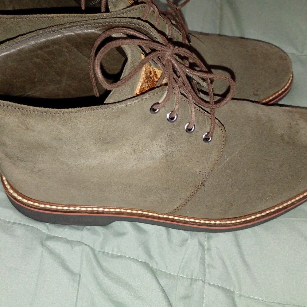 Martin Dingman Suede Olive Chukka Desert Boots